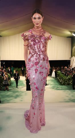 <p>Kevin Mazur/MG24/Getty</p> Karlie Kloss at the 2024 Met Gala Celebrating 'Sleeping Beauties: Reawakening Fashion' at The Metropolitan Museum of Art on May 06, 2024