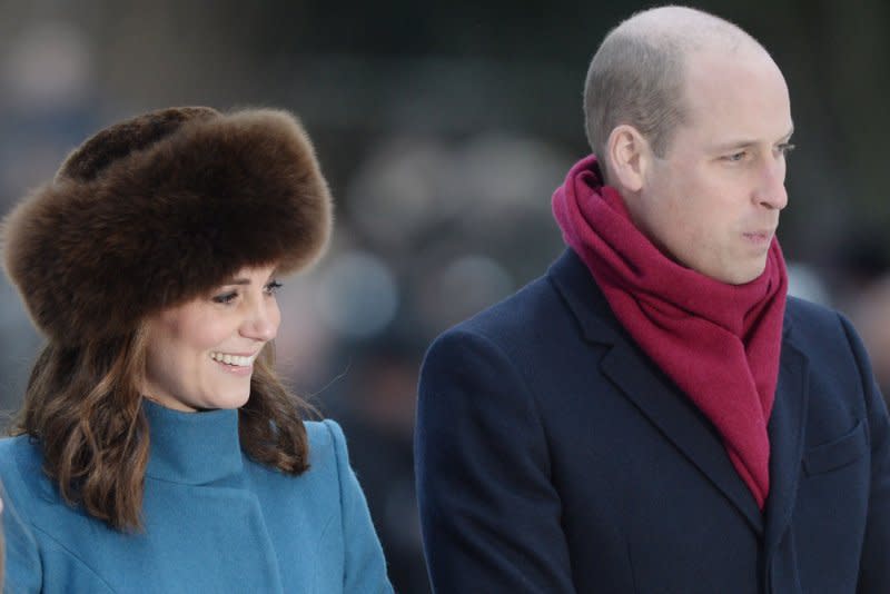 Prince William and his wife Kate Middleton visit Princess Ingrid Alexandra Sculpture Park as part of their Royal tour of Oslo in 2018. File Photo by Rune Hellestad/UPI
