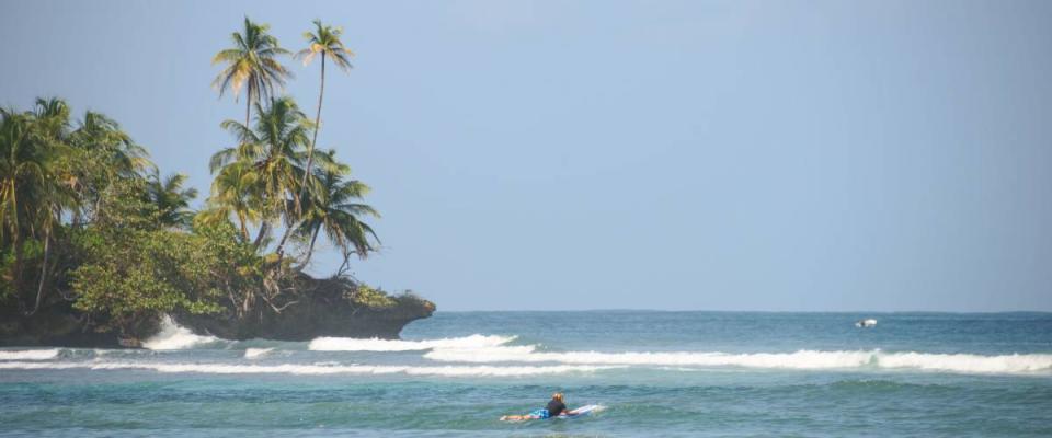 Surfing in Bocas Del Toro, Panama