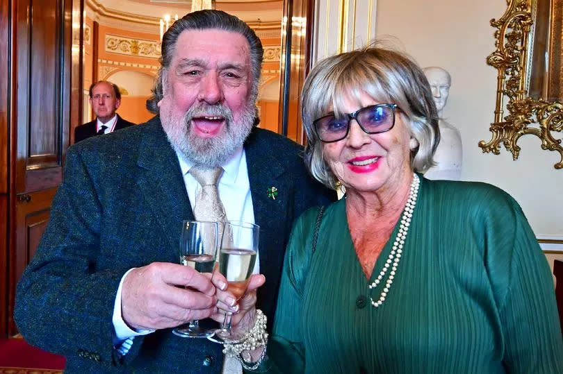 Sue Johnston, Freedom of the City of Liverpool at Liverpool Town Hall with Ricky Tomlinson