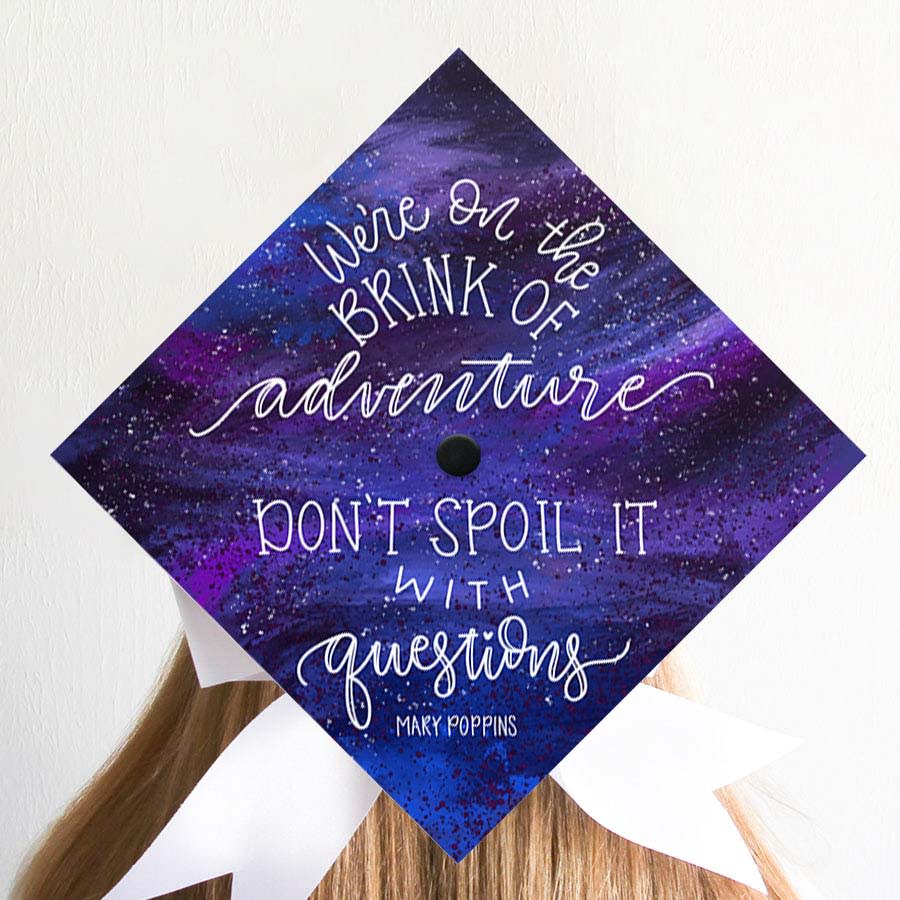 <p>threetwentynine.co</p><p><strong>$15.00</strong></p><p><a href="https://threetwentynine.co/shop/graduation-cap-decoration-50/" rel="nofollow noopener" target="_blank" data-ylk="slk:Shop Now;elm:context_link;itc:0;sec:content-canvas" class="link ">Shop Now</a></p><p>A graduation cap is a prime chance to proudly display your very favorite quote. If this one from Mary Poppins strikes a chord, apply it to your cap!</p>