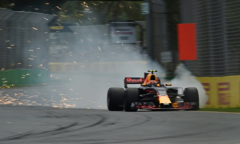 Australia's big hope Daniel Ricciardo crashed his Red Bull at turn 14 looking to post a good time in Q3 and will start 10th off the grid