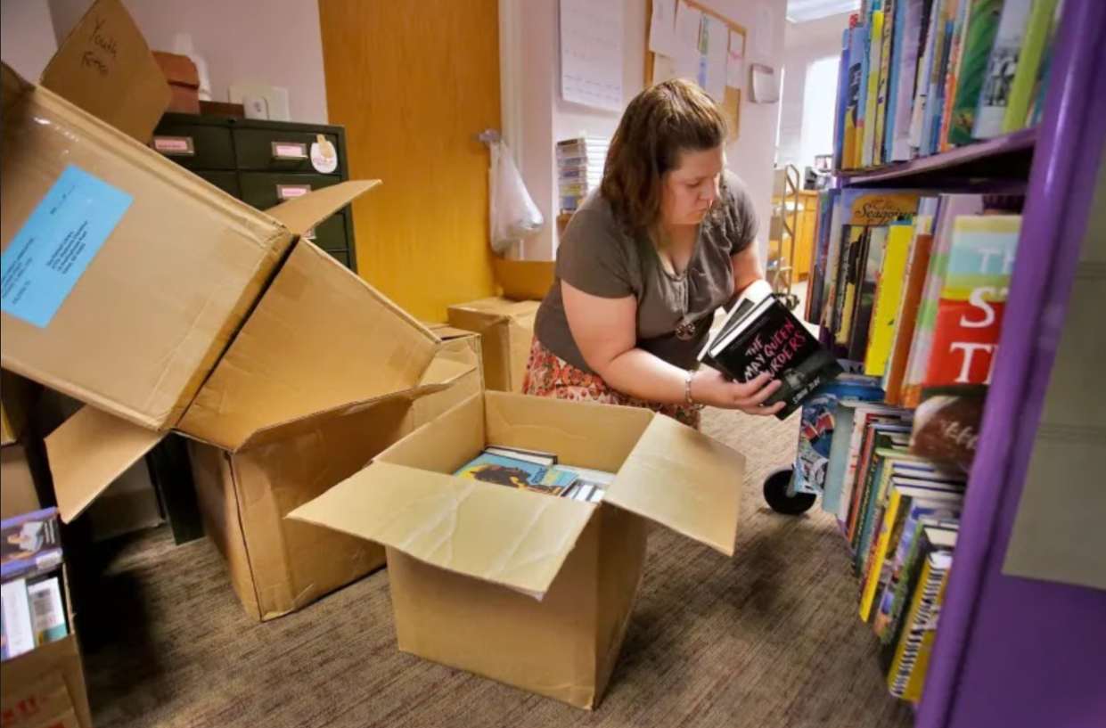 Stephanie Charlefour has been a librarian for 15 years. She reads about 200 books each year — including titles she picks for the Westmoreland School, where she’s worked as the librarian for the last two years. She previously served as director of Gay-Kimball Library in Troy, where she is pictured here.