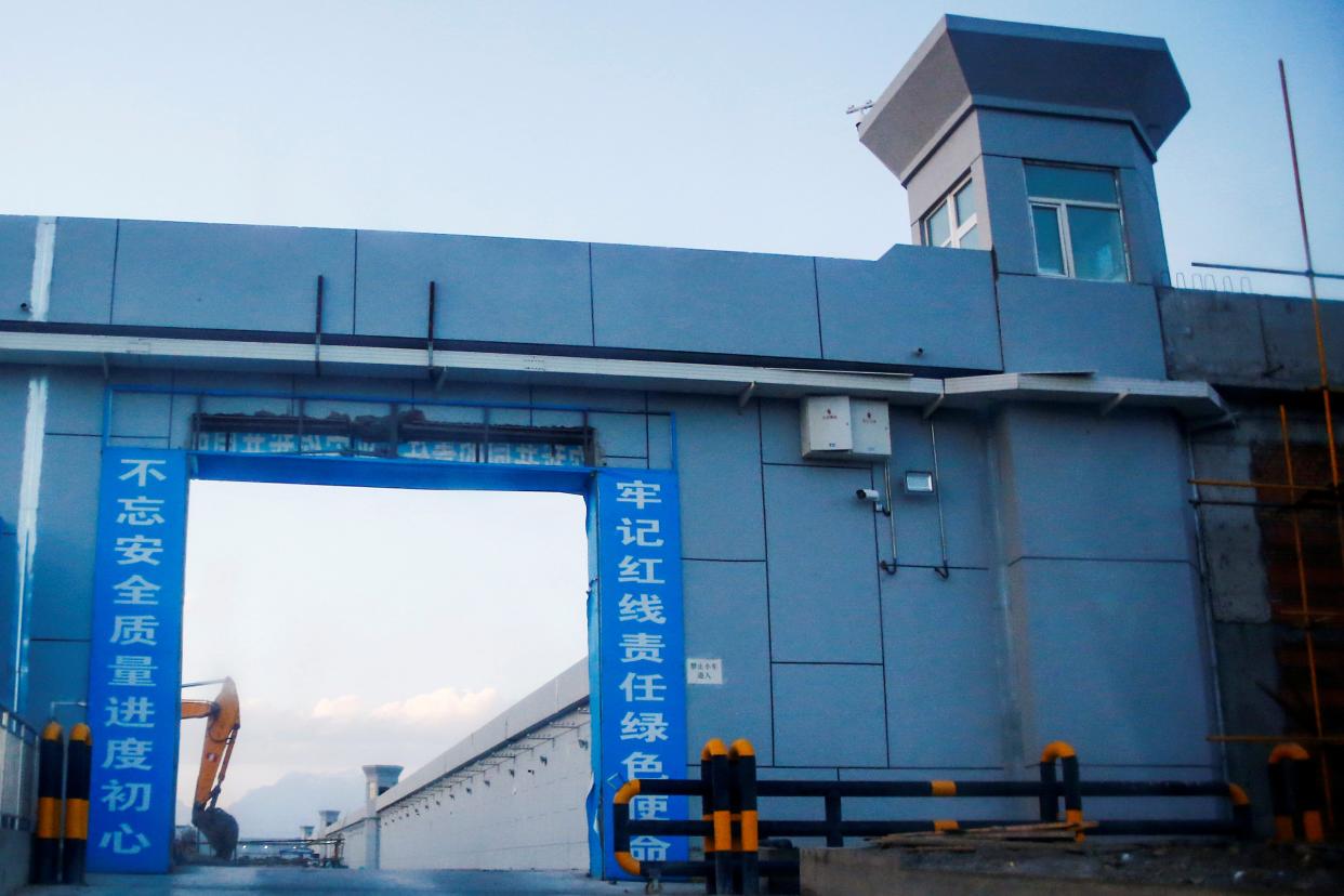 <p>File image: A gate of what is officially known as a vocational skills education centre is photographed in Dabancheng, in Xinjiang Uighur Autonomous Region, China</p> (Reuters)