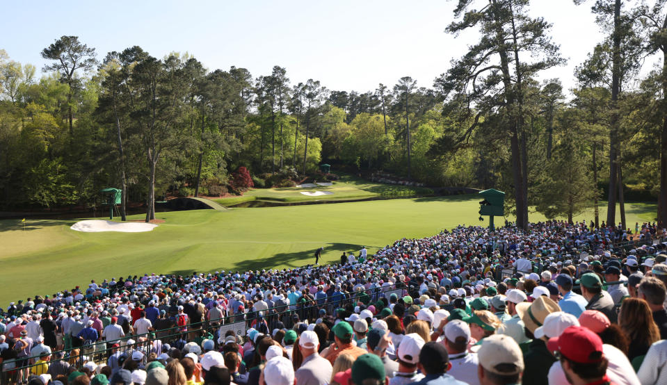   Amen corner is crammed with patrons watching 