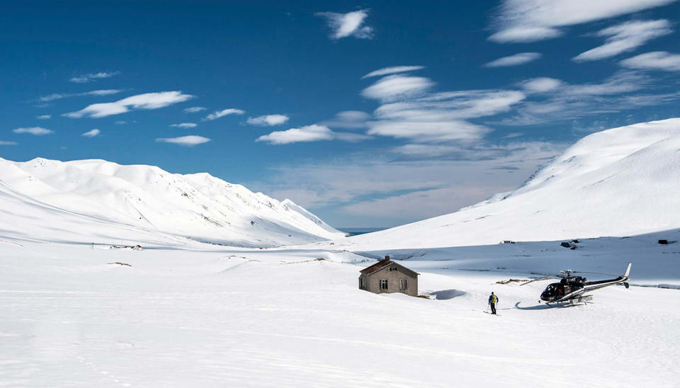 Heli-skiing in Iceland