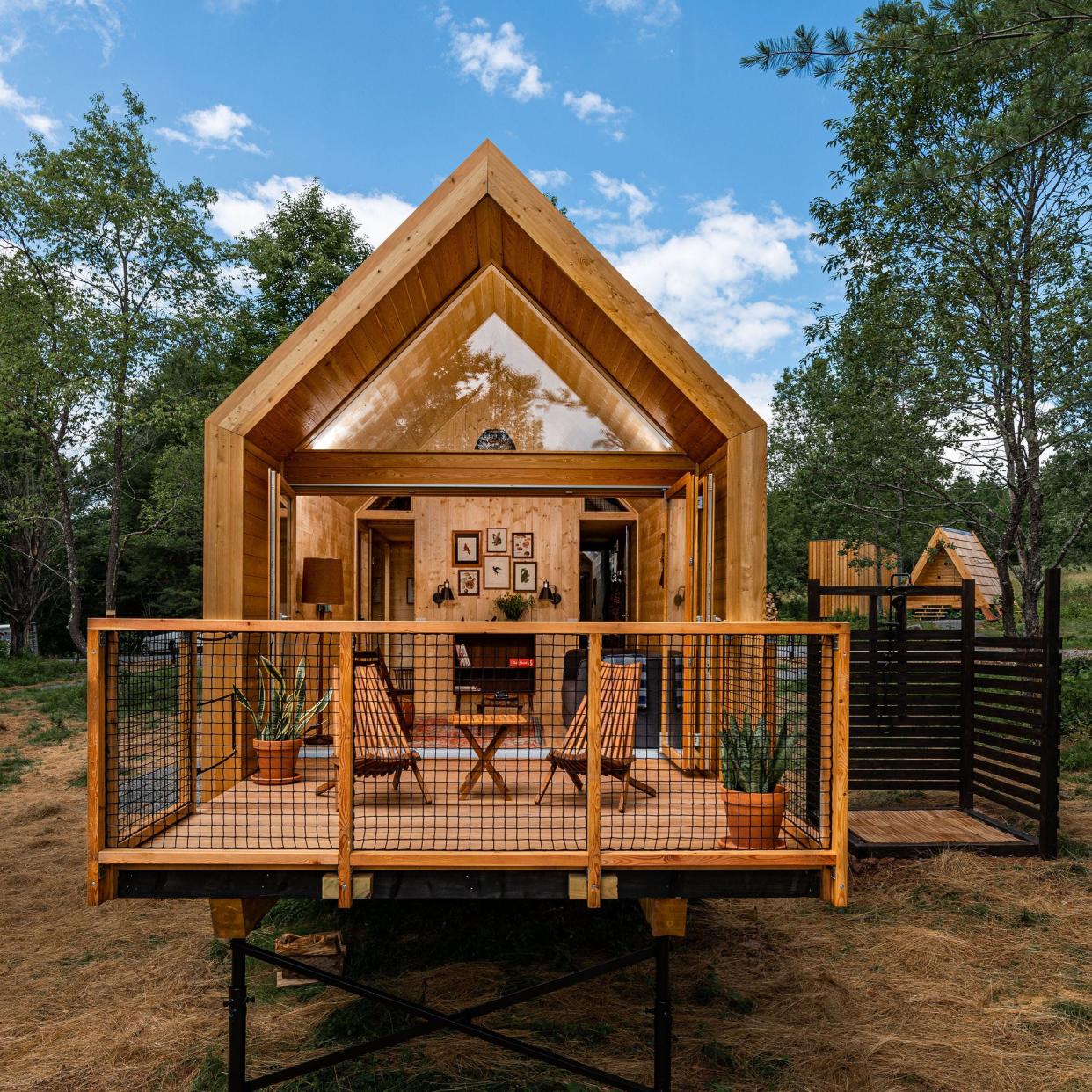 One of the cabins at Eastwind in Windham, New York