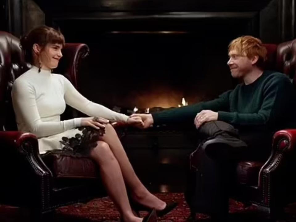 Emma Watson and Rupert Grint in ‘Return to Hogwarts’ (=HBO Max)