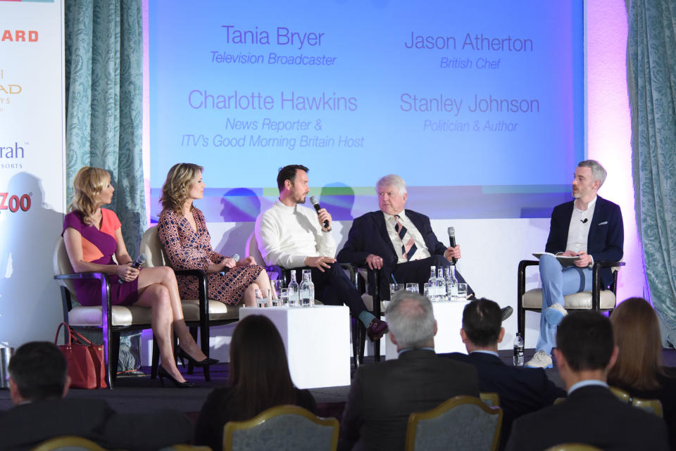 The Telegraph's luxury travel editor John O'Ceallaigh in conversation with Tania Bryer, Charlotte Hawkins, Jason Atherton and Stanley Johnson - Credit: ©2017 Steve Dunlop All Rights Reserved/Steve Dunlop Photographer