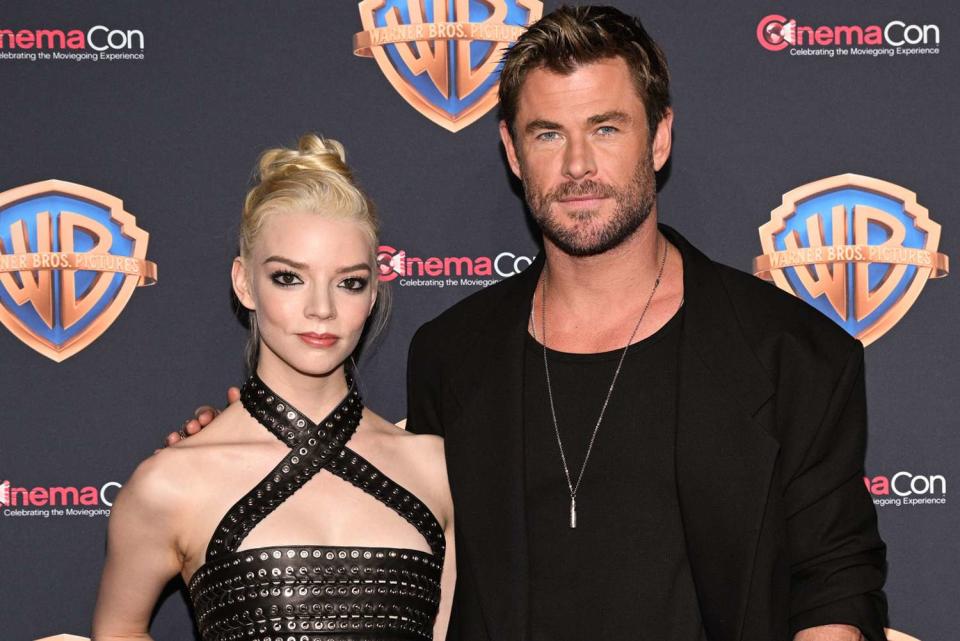 <p>Brenton Ho/Variety via Getty</p> Anya Taylor-Joy and Chris Hemsworth at CinemaCon on April 9