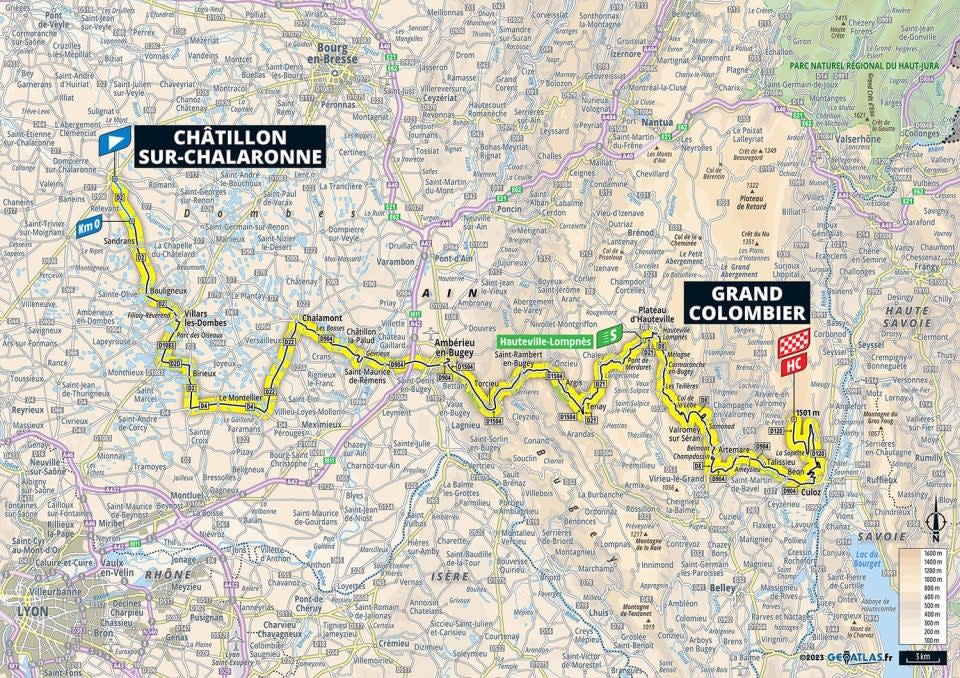 Stage 13 map (letour)