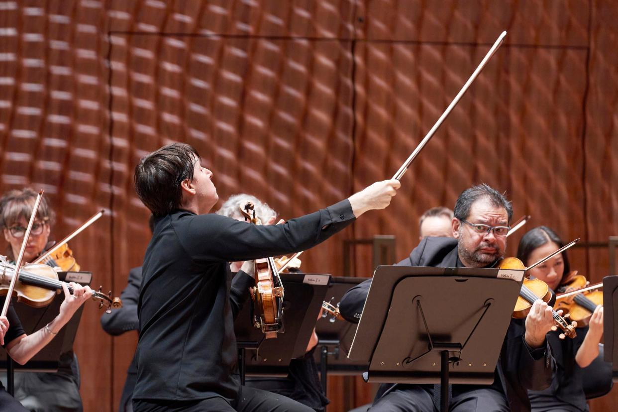 Joshua Bell directs while performing with the Academy of St. Martin of the Fields orchestra during its Australian tour. The chamber orchestra will perform March 26, 2024, at Indiana University Auditorium.