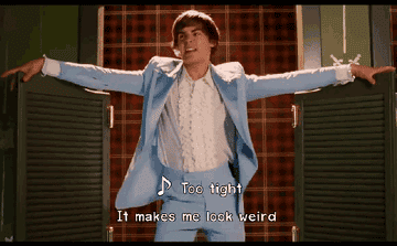 GIF of Zac Efron dancing in "High School Musical 3"