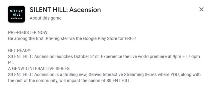 SILENT HILL: Ascension estaría muy cerca de debutar