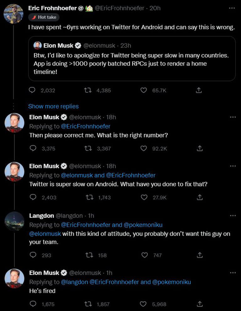 Elon Musk despidió a un empleado de Twitter a través de esa misma red social