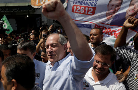 Presidential candidate Ciro Gomes attends a campaign rally in Rio de Janeiro, Brazil September 24, 2018. REUTERS/Ricardo Moraes