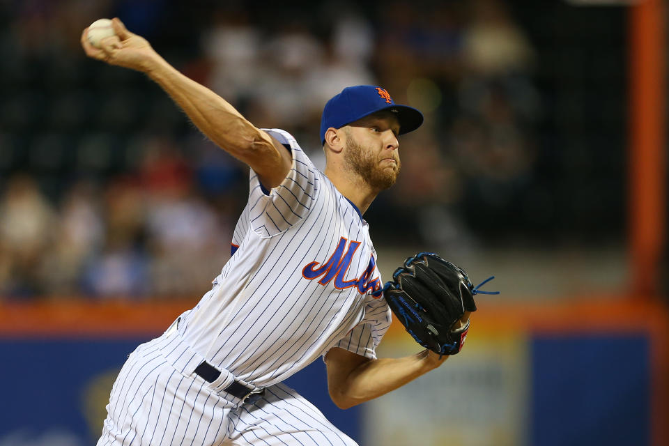 NEW YORK, NY - SEPTEMBER 15: Pitcher Zack Wheeler #45 of the New York Mets in action against the Los Angeles Dodgers during of a game at Citi Field on September 15, 2019 in New York City. (Photo by Rich Schultz/Getty Images)