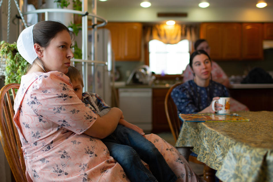 Luann Hoover, left, pregnant with her second child, is unsure what she’ll do without Catlin. Brenda Zimmerman, right, says, “She was like a mom to a lot of us.” (Photo: Mike Bradley for Yahoo Lifestyle)