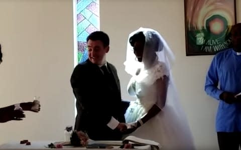 The wedding ceremony of Jamie Fox and Zanele Ndlovu
