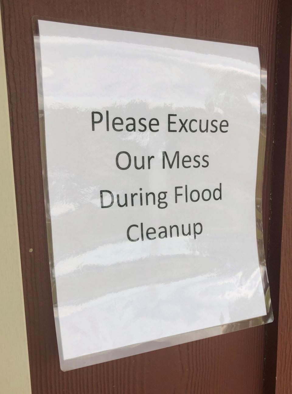 A sign at Richard P. Outhouse Memorial Park explains what many Ontario County residents have been experiencing the last two weeks.