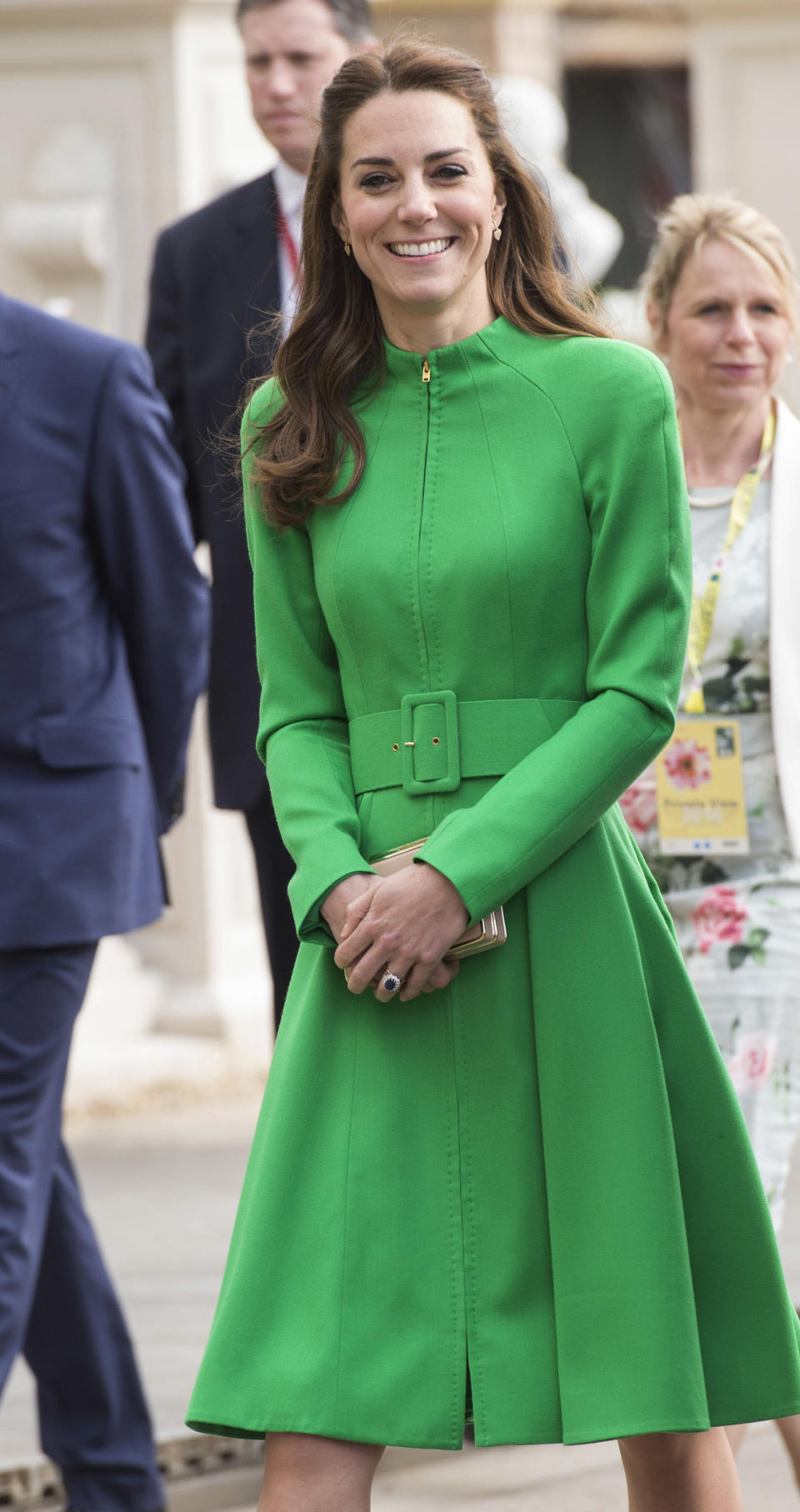 LONDON, ENGLAND - MAY 23:  Catherine, Duchess of Cambridge attends Chelsea Flower Show press day at Royal Hospital Chelsea on May 23, 2016 in London, England. The prestigious gardening show features hundreds of stands and exhibition gardens.  (Photo by Mark Cuthbert/UK Press via Getty Images)
