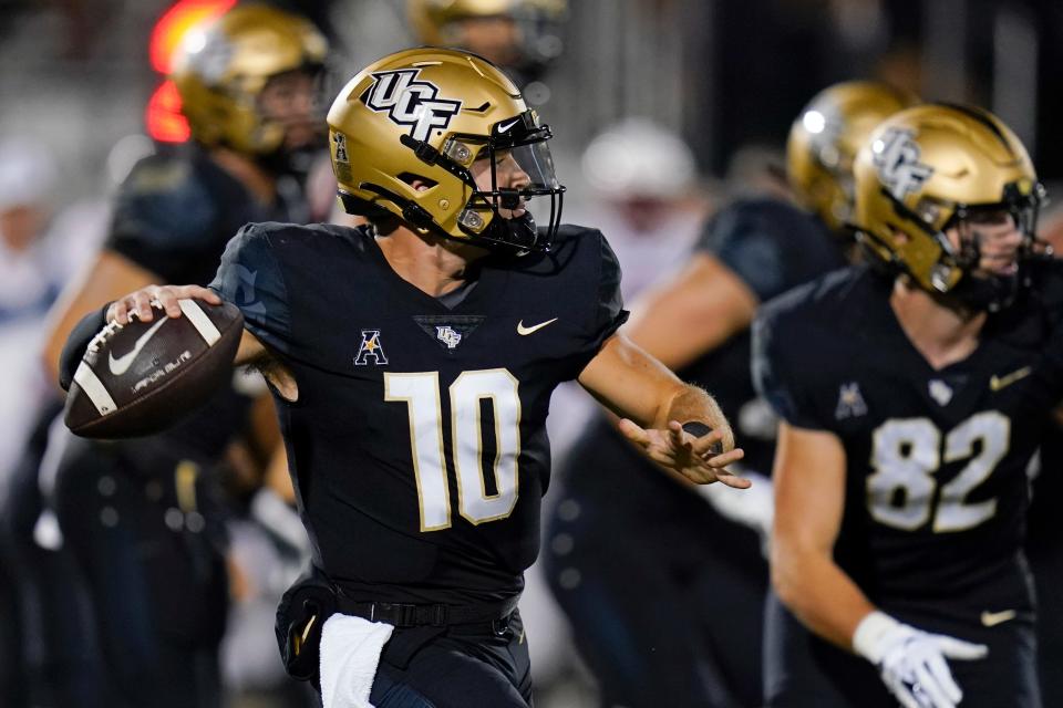 Central Florida quarterback John Rhys Plumlee struggled last week against Louisville.