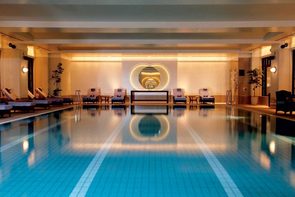 The pool at the Ritz-Carlton, Tokyo, voted one of the best hotels in Tokyo