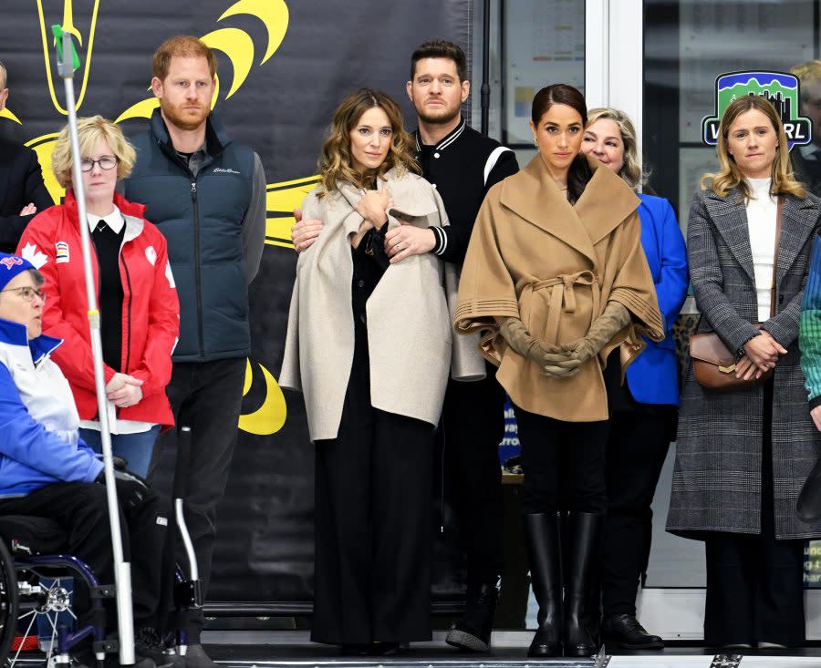 Prince Harry and Michael Buble Try Curling at Invictus One Year to Go Training