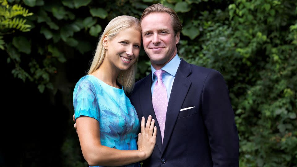 An undated handout photo provided by the Buckingham Palace shows Lady Gabriella Kingston and her husband, Thomas, who died suddenly on Sunday. - Alexandra Diez de Rivera/Buckingham Palace/Reuters