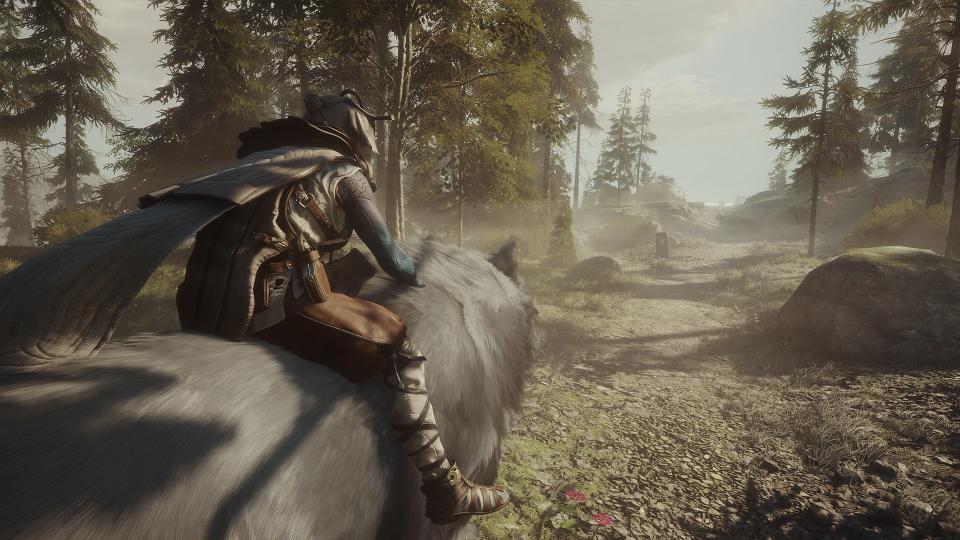 The envoy rides a wolf into battle