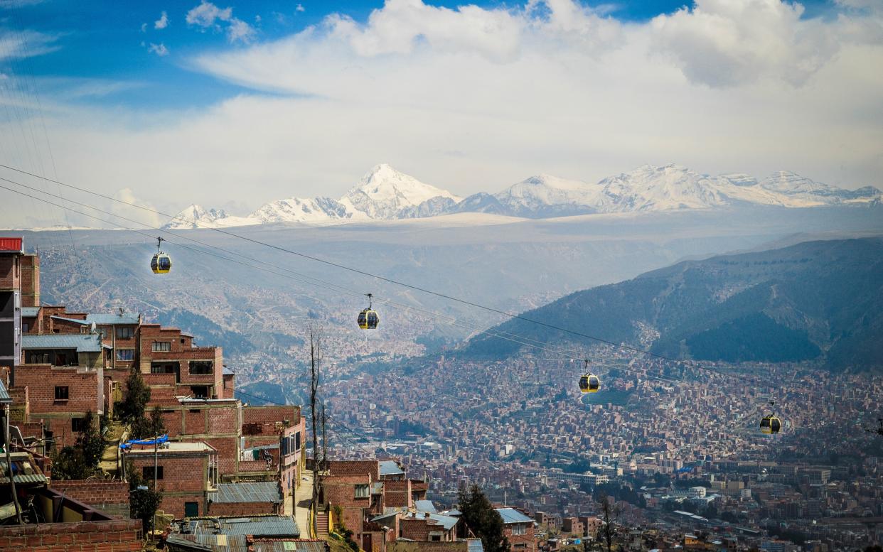 La Paz's cable cars cover eight lines and 17 miles - This content is subject to copyright.