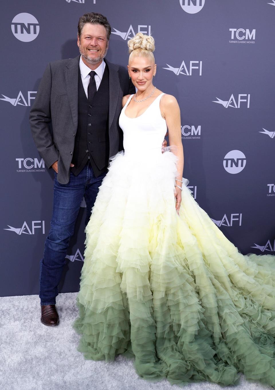 Blake Shelton and Gwen Stefani attend the 48th AFI Life