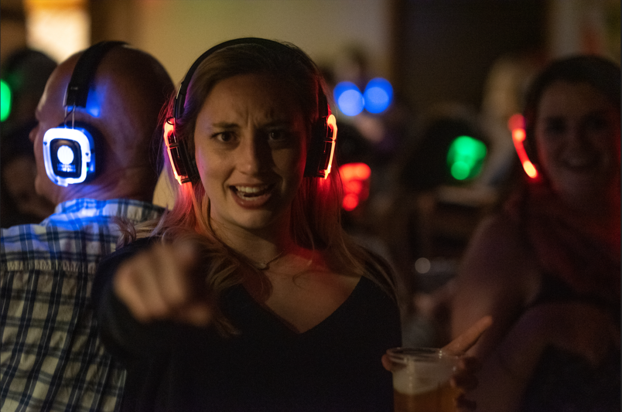 Louisville Silent Disco is a company that travels to different venues renting out headphones, which allow guests to choose from a small selection of music to dance to.