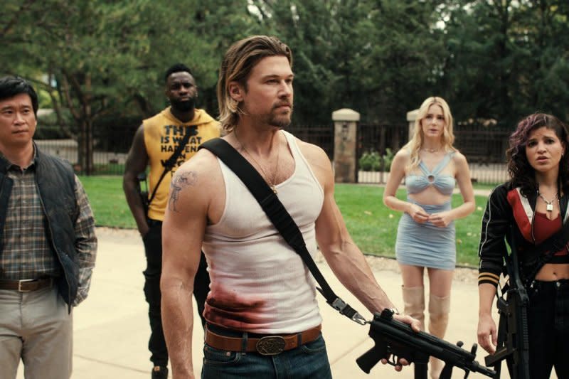 From left to right, Eugene Kim, Terrence Terrell, Nick Zano, Alyson Gorske and Paolo Lázaro star in "Obliterated." Photo courtesy of Netflix
