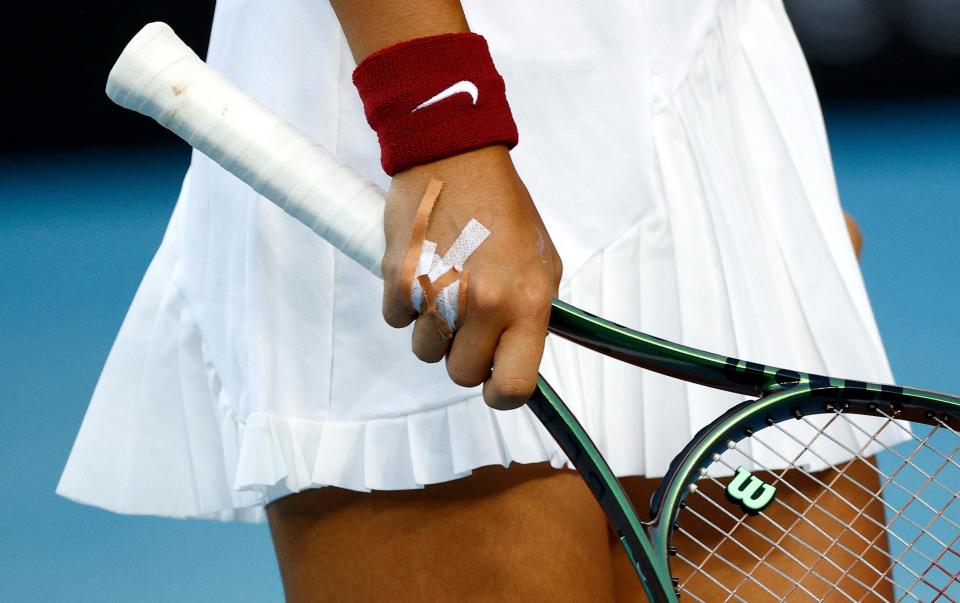 The Briton was forced to play slice forehands rather than her usual topspin drives - GETTY IMAGES