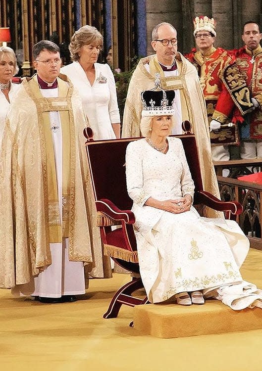 Reina Camilla en la ceremonia de coronación 