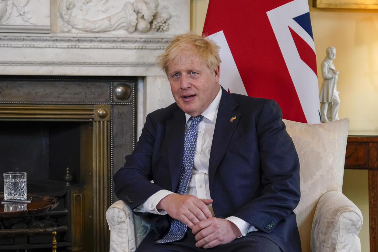 Prime Minister Boris Johnson is seen during his meeting with the Prime Minister of Estonia, Kaja Kallas, in 10 Downing Street, London, ahead of talks. Picture date: Monday June 6, 2022. See PA story POLITICS Johnson.