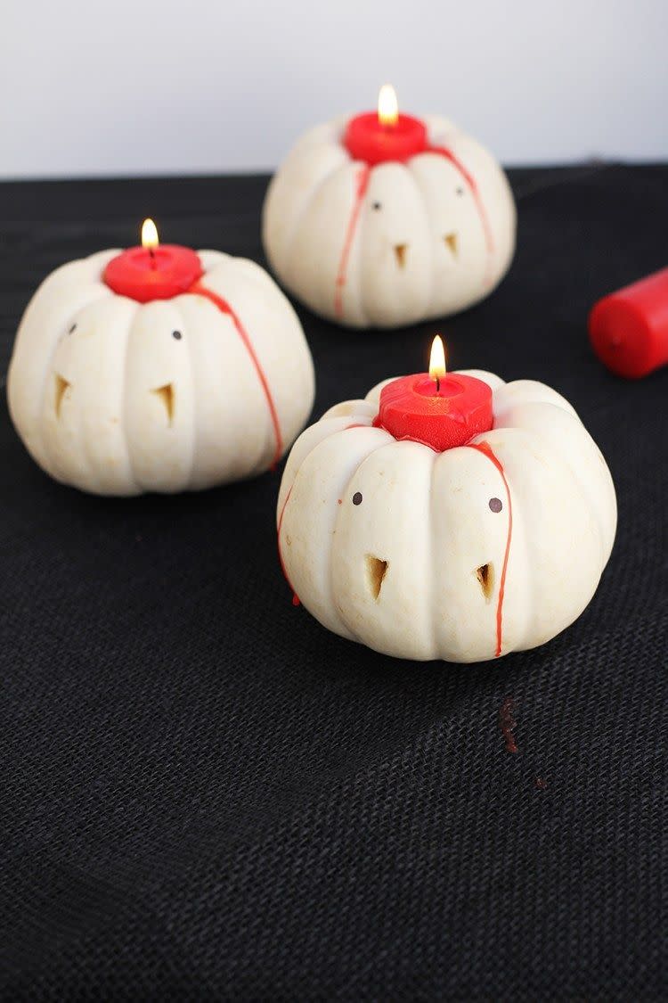 Pumpkin Vampire Candles