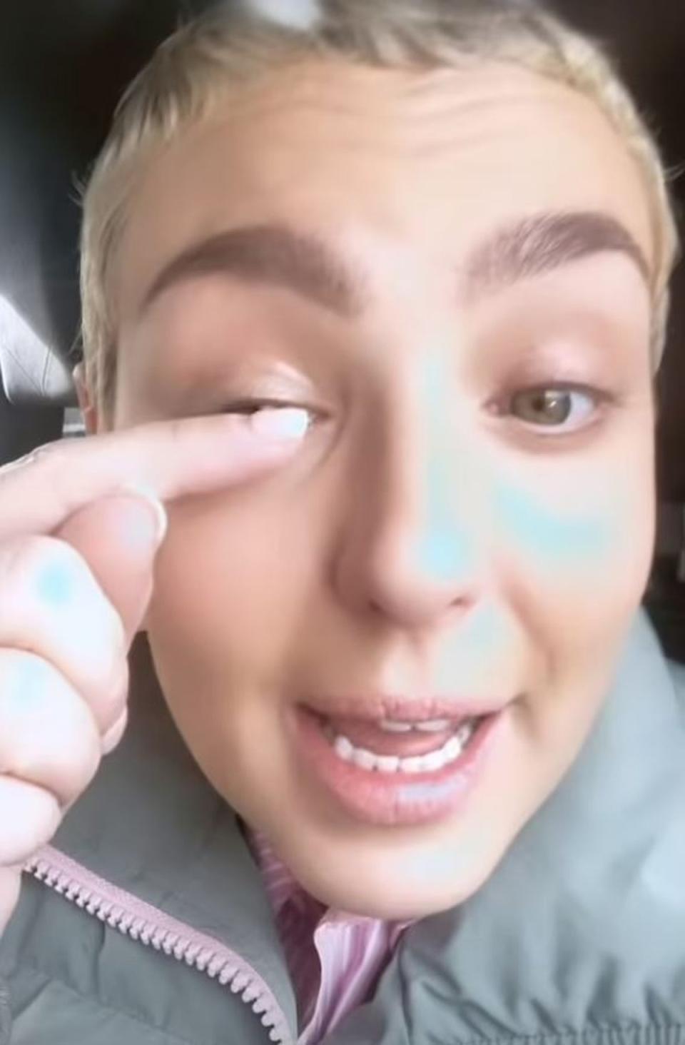 Amy Dowden shared her frustration over her eyelashes falling out again (Instagram @amydowden)