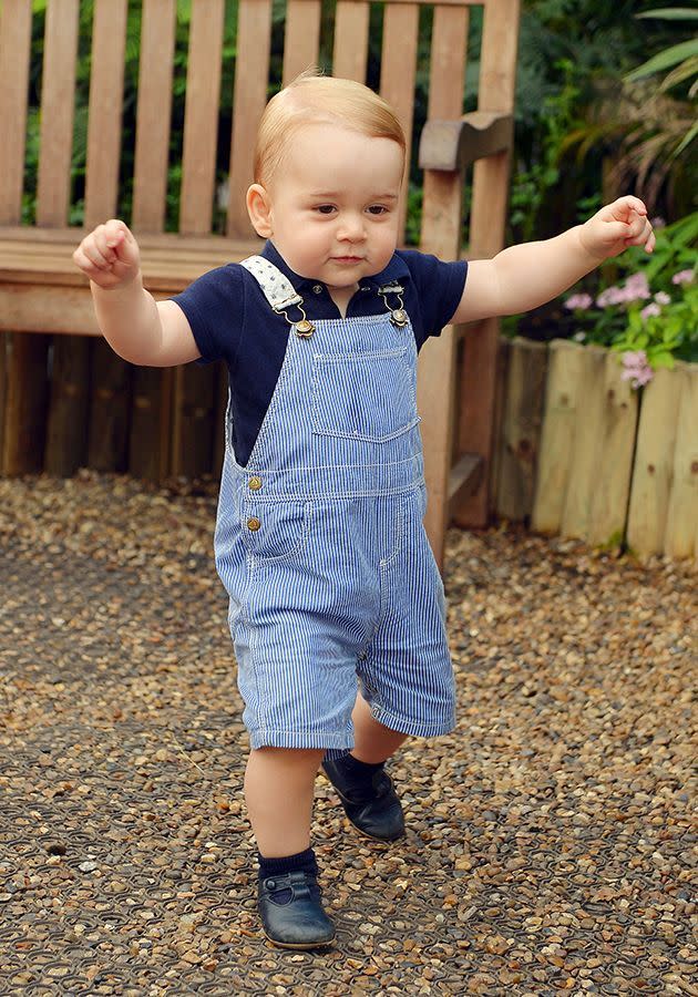 La famille royale a publié, le 22 juillet 2014, une photo (datée du 2 juillet) du prince George à l'exposition Sensational Butterflies au Musée d'histoire naturelle à Londres, en l'honneur de son premier anniversaire.