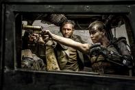 <p><strong>Shaved</strong></p><p>Even with her shaved head in <em>Mad Max: Fury Road</em>, Theron found a way to exude femininity with such a masculine appearance<em>.</em></p>