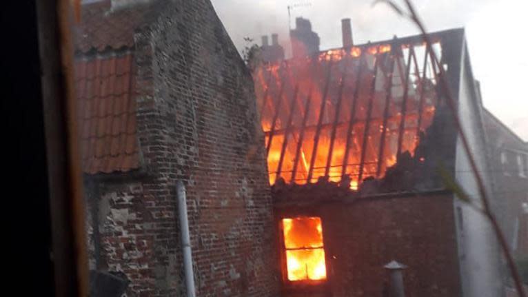 Fire in a building in Great Yarmouth