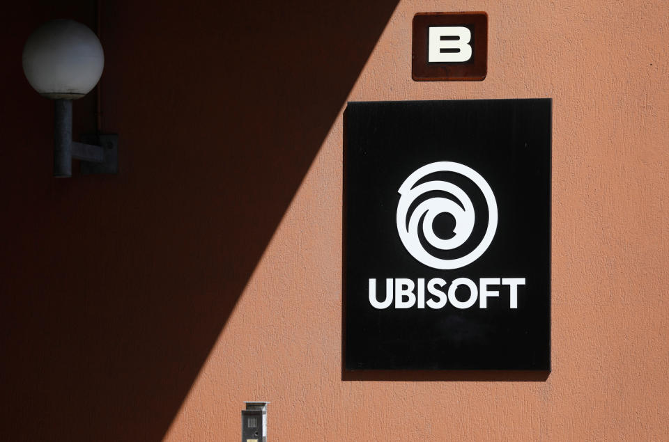 The logo of Ubisoft is seen in Montreuil, near Paris, France, July 13, 2020.     REUTERS/Charles Platiau - RC2DSH9NHBKY
