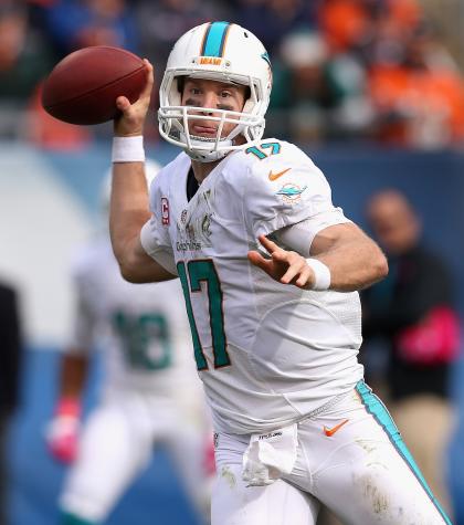 Miami nice: Tannehill has the 'Fins rolling on offense of late. (Getty)