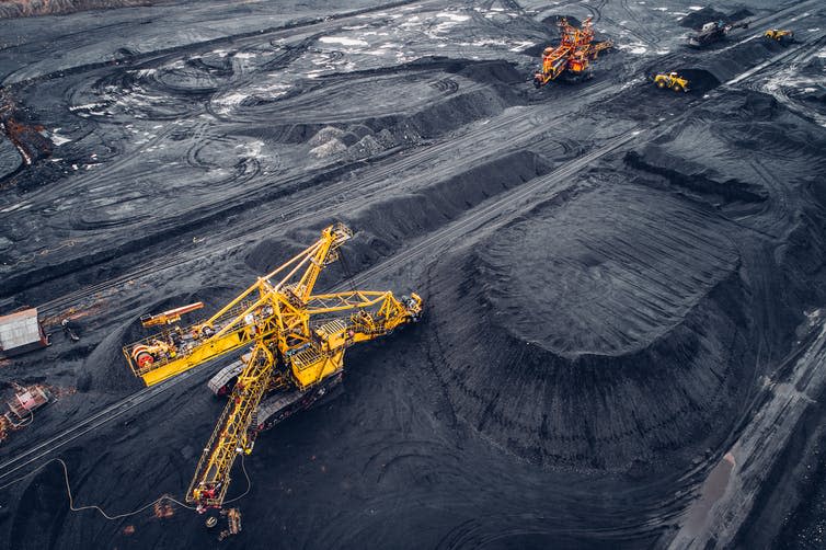 <span class="caption">Poland’s energy supply is largely dominated by coal.</span> <span class="attribution"><a class="link " href="https://www.shutterstock.com/image-photo/coal-mining-open-pit-637050169?src=8BzaUp1boZLWHZDdYYZSAA-1-2" rel="nofollow noopener" target="_blank" data-ylk="slk:Shutterstock;elm:context_link;itc:0;sec:content-canvas">Shutterstock</a></span>