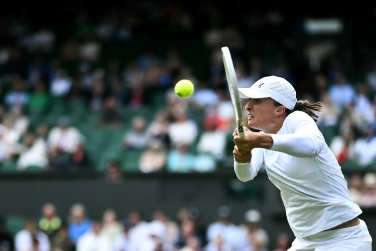 Top seed Iga Swiatek is seeking a first Wimbledon title (Ben Stansall)