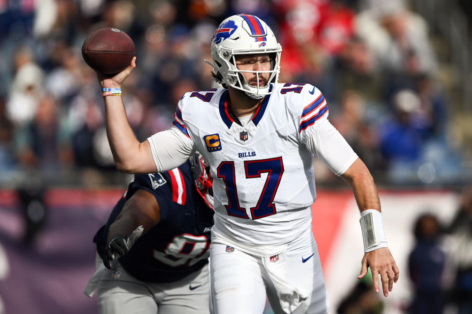  Bills quarterback Josh Allen (17) Credit: Brian Fluharty-USA TODAY Sports