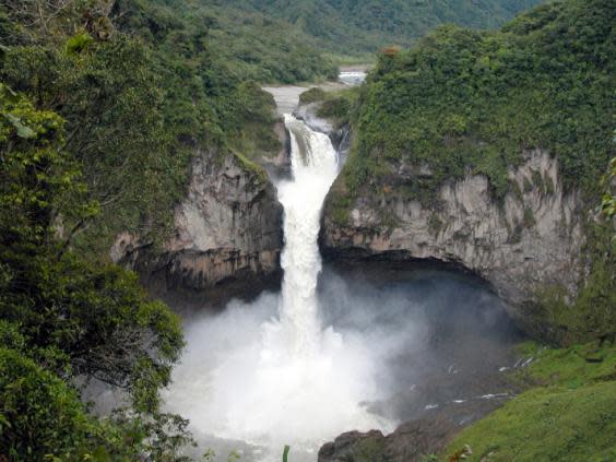 The San Rafael Waterfall on the Coca River previously attracted tens of thousands of people a year (Ecuador Ministry of Tourism)