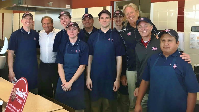 Jersey Mike's workers with CEO 