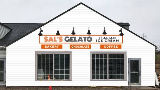 A rendering for Sal's Gelato shows the new spot that the owners of Café Arnone will open Sunday in the Merriman Valley.